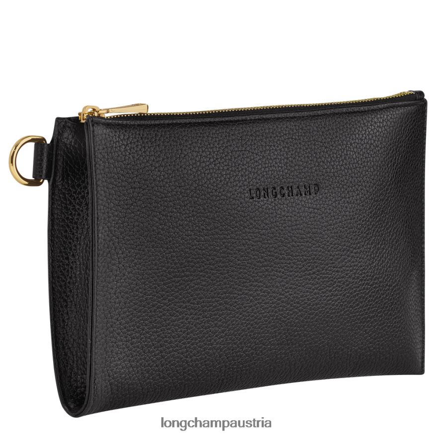 Lederwaren bei Longchamp Frauen Le Foulonne-Beutel Schwarz 2008BJ699