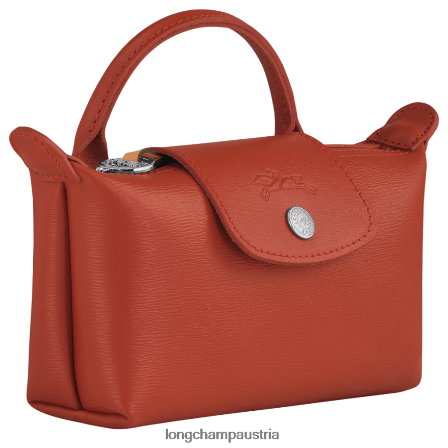 Lederwaren bei Longchamp Frauen Le Plage City-Beutel mit Griff Terrakotta 2008BJ679