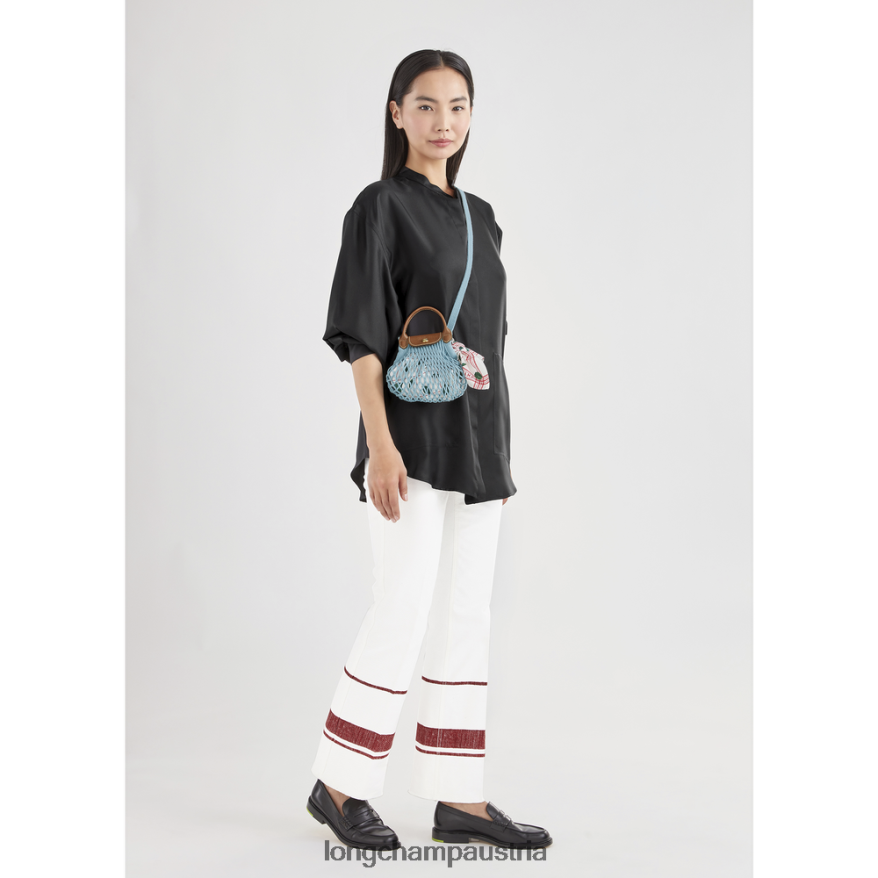 Lederwaren bei Longchamp Frauen Le Plage Filet-Netzbeutel Lagune 2008BJ219