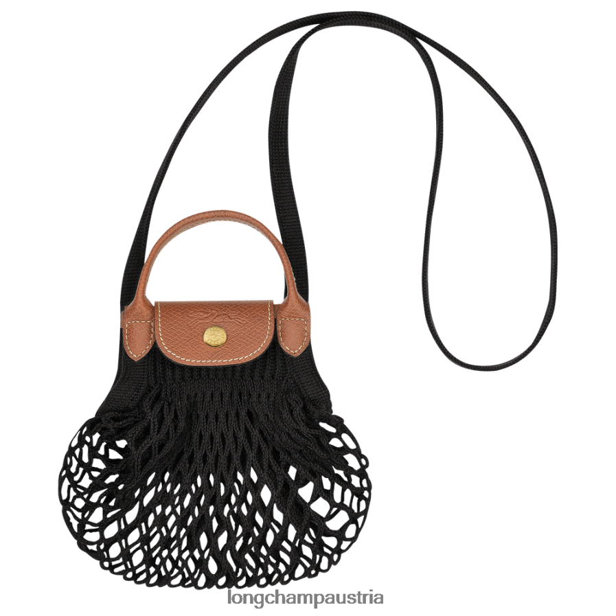 Lederwaren bei Longchamp Frauen Le Plage Filet-Netzbeutel Schwarz 2008BJ218