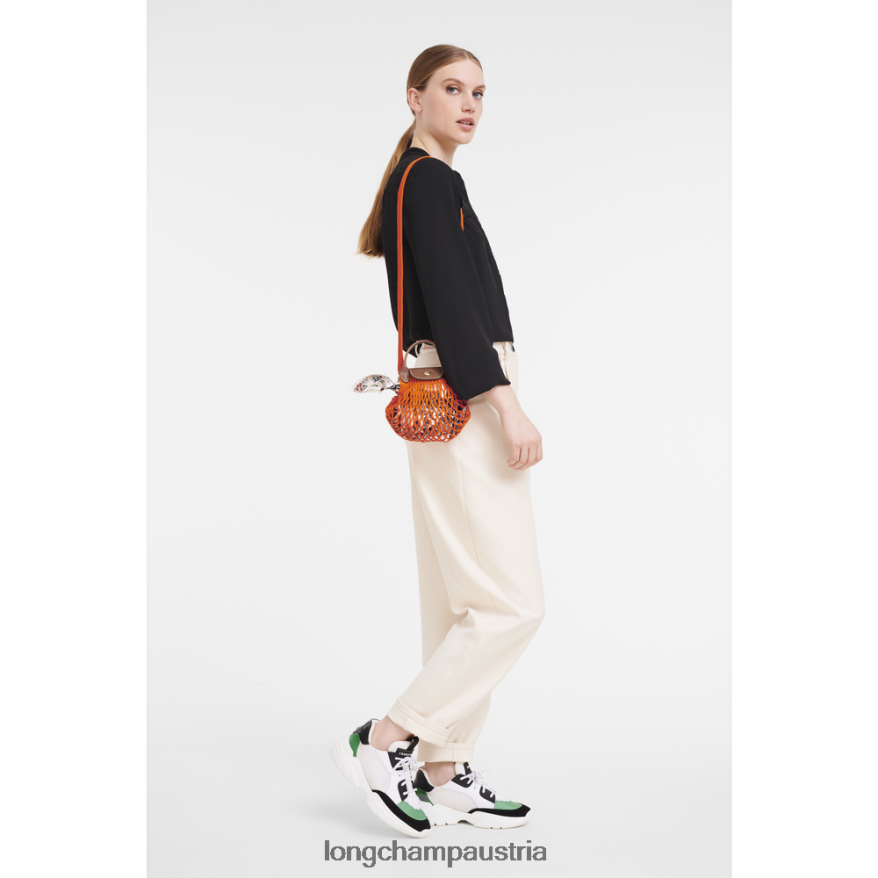 Lederwaren bei Longchamp Frauen Le Plage Filet-Netzbeutel orange 2008BJ6