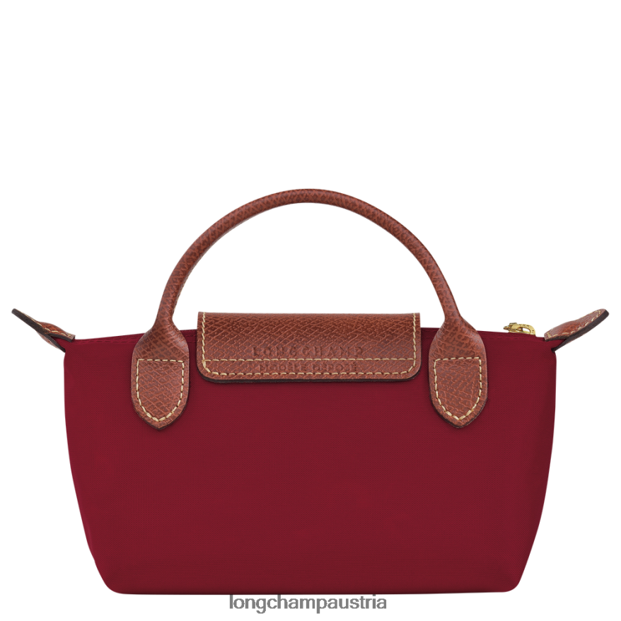 Lederwaren bei Longchamp Frauen Le Plage Original-Beutel mit Griff Rot 2008BJ664