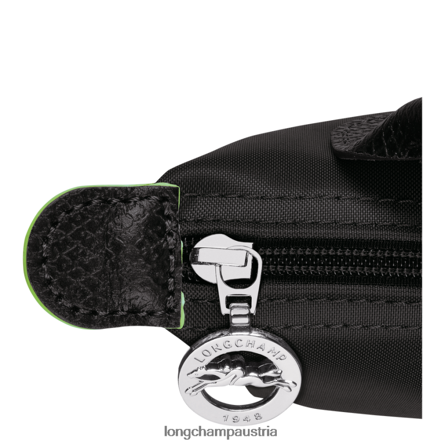 Lederwaren bei Longchamp Frauen Le Plage grüner Beutel mit Griff Schwarz 2008BJ669