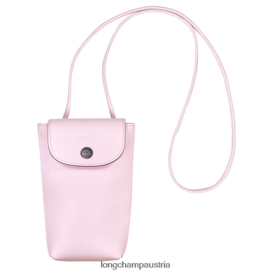 Lederwaren bei Longchamp Frauen Le Pliage Xtra-Handyhülle mit Lederspitze Blütenblatt rosa 2008BJ722