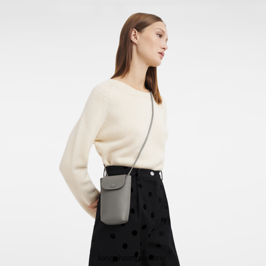 Lederwaren bei Longchamp Frauen Le Pliage Xtra-Handyhülle mit Lederspitze Turteltaube 2008BJ721