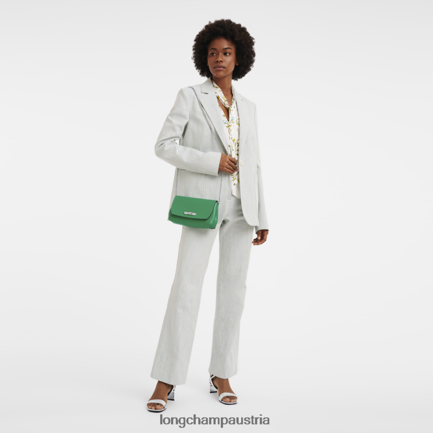 Lederwaren bei Longchamp Frauen Roseau-Kupplung Gras/grünes Licht 2008BJ248