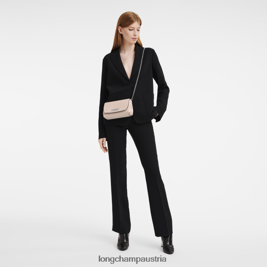 Lederwaren bei Longchamp Frauen Roseau-Kupplung blasses Rosa 2008BJ249