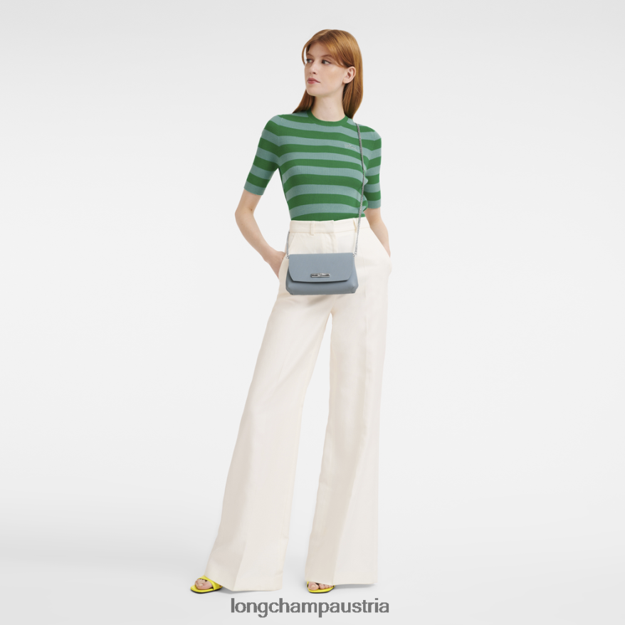 Lederwaren bei Longchamp Frauen Roseau-Kupplung wolkenblau 2008BJ254