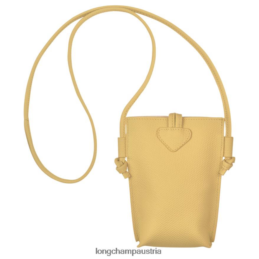 Lederwaren bei Longchamp Frauen Roseau-Telefonhülle mit Spitze Mais 2008BJ685