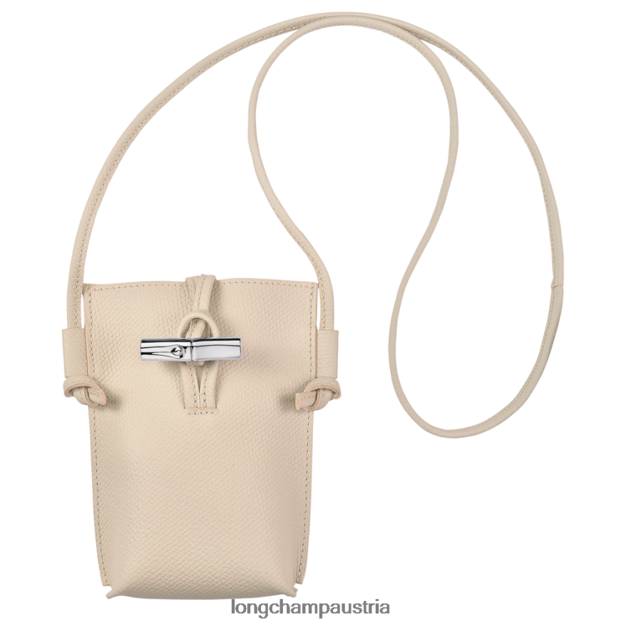 Lederwaren bei Longchamp Frauen Roseau-Telefonhülle mit Spitze Papier 2008BJ686