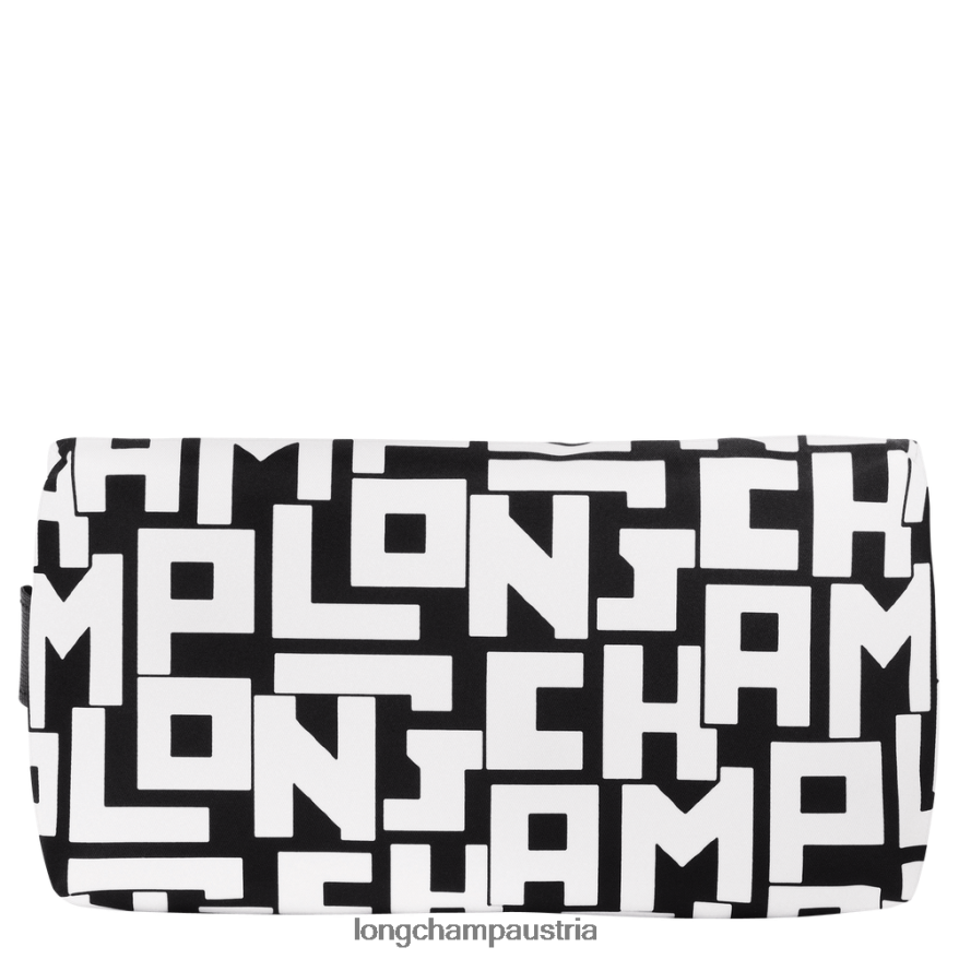 Lederwaren bei Longchamp Frauen le pliage LGP-Beutel Schwarz-Weiss 2008BJ677