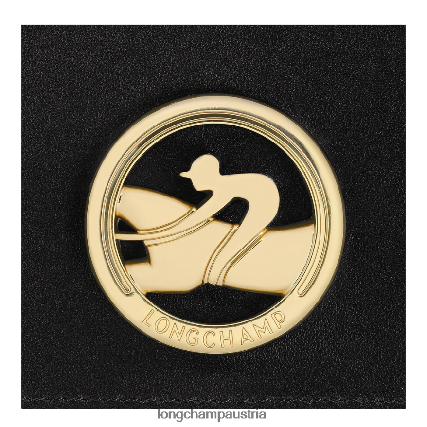 Lederwaren bei Longchamp Frauen Box-Trab-Geldbörse Schwarz 2008BJ554