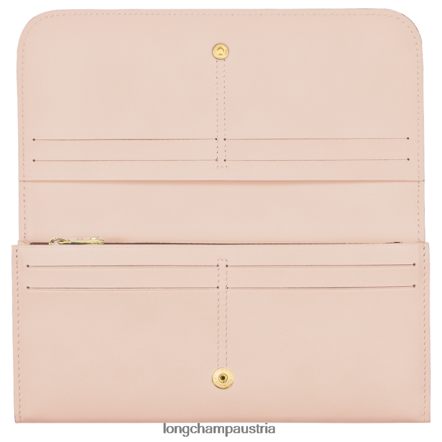 Lederwaren bei Longchamp Frauen Boxtrot-Kontinentalbrieftasche blasses Rosa 2008BJ561