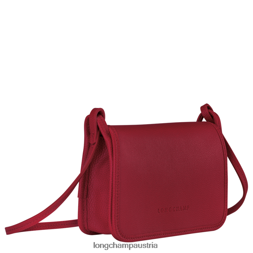 Lederwaren bei Longchamp Frauen Le Foulonne-Geldbörse mit Kette Rot 2008BJ330