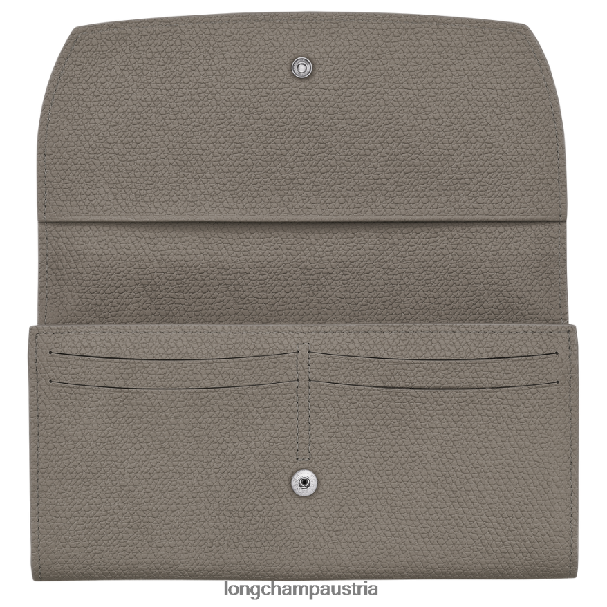 Lederwaren bei Longchamp Frauen Roseau Continental-Geldbörse Turteltaube 2008BJ592