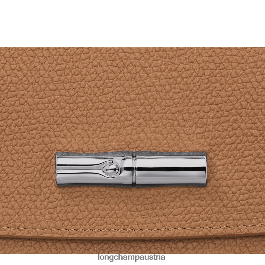 Lederwaren bei Longchamp Frauen Roseau Continental-Geldbörse natürlich 2008BJ588