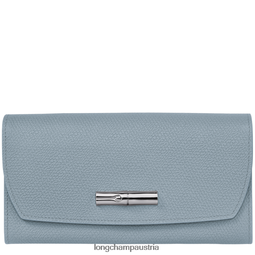 Lederwaren bei Longchamp Frauen Roseau Continental-Geldbörse wolkenblau 2008BJ591