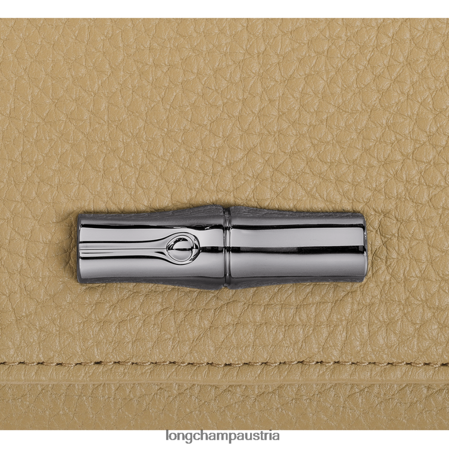Lederwaren bei Longchamp Frauen Roseau Essential-Geldbörse Beige 2008BJ572