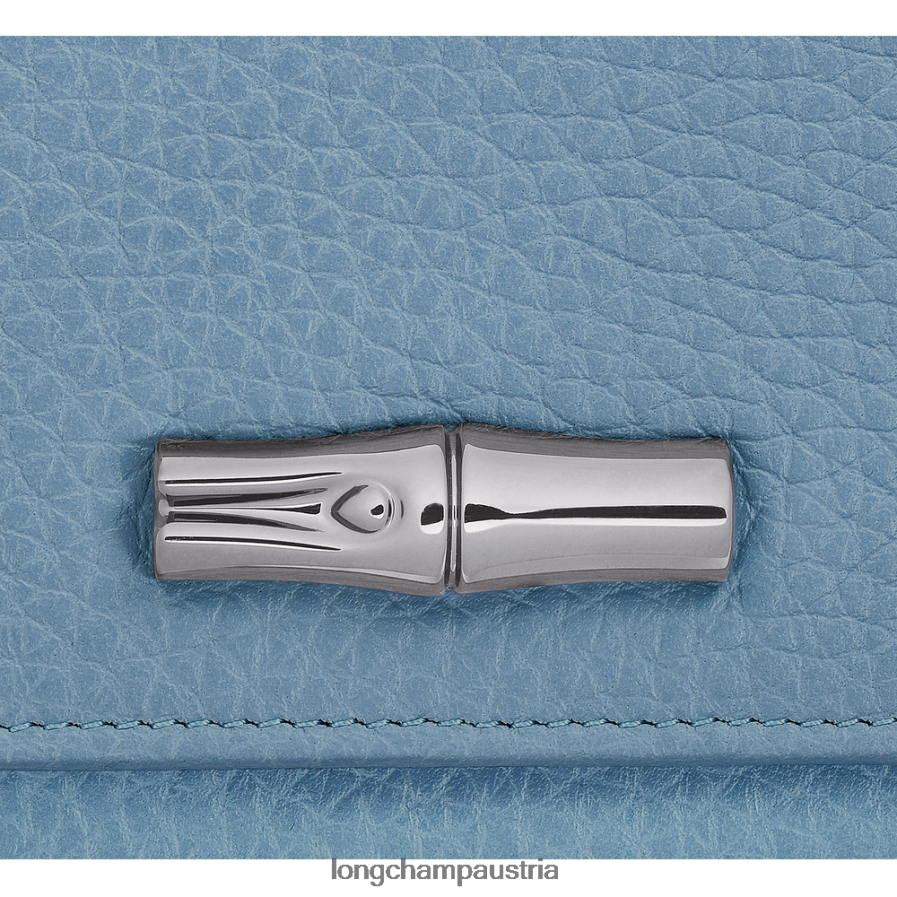 Lederwaren bei Longchamp Frauen Roseau Essential-Geldbörse Schiefer 2008BJ574