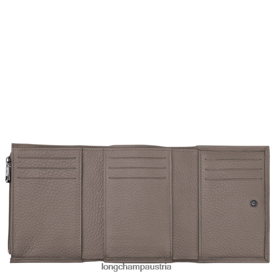 Lederwaren bei Longchamp Frauen Roseau Essential-Geldbörse grau 2008BJ573