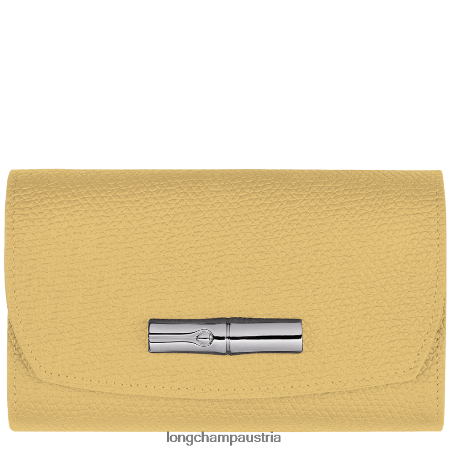 Lederwaren bei Longchamp Frauen Roseau-Geldbörse Mais 2008BJ577