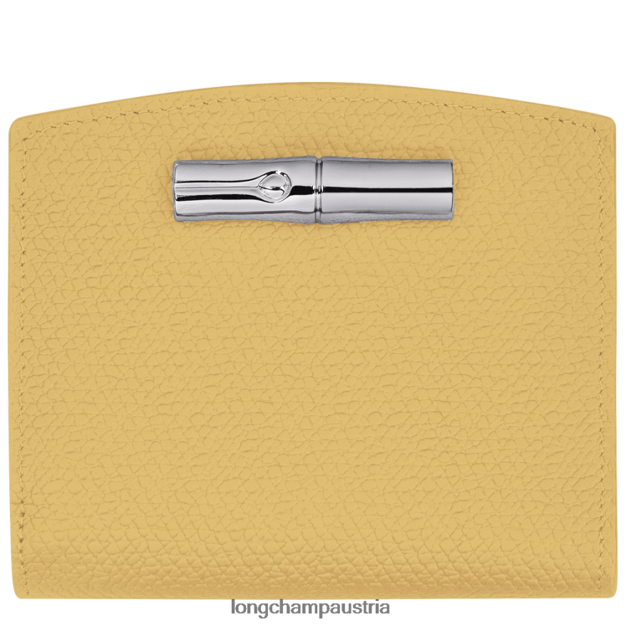 Lederwaren bei Longchamp Frauen Roseau-Geldbörse Mais 2008BJ583