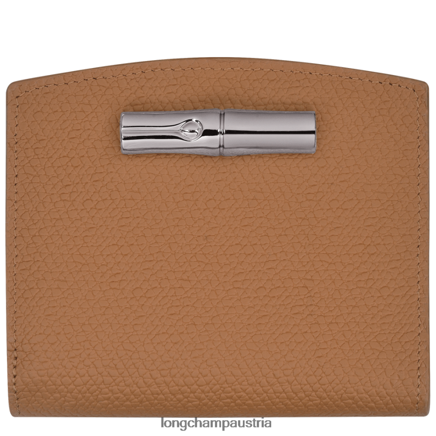 Lederwaren bei Longchamp Frauen Roseau-Geldbörse natürlich 2008BJ582