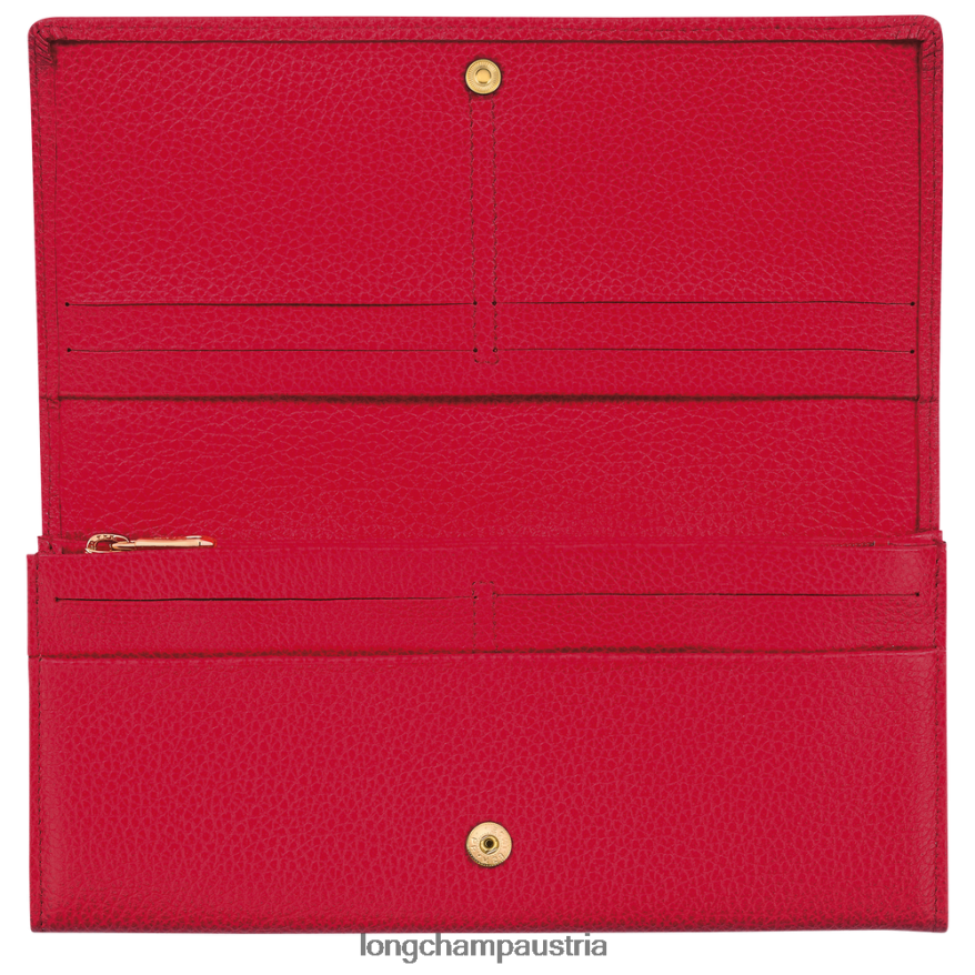 Lederwaren bei Longchamp Frauen le foulonne kontinentales Portemonnaie Liebe 2008BJ605