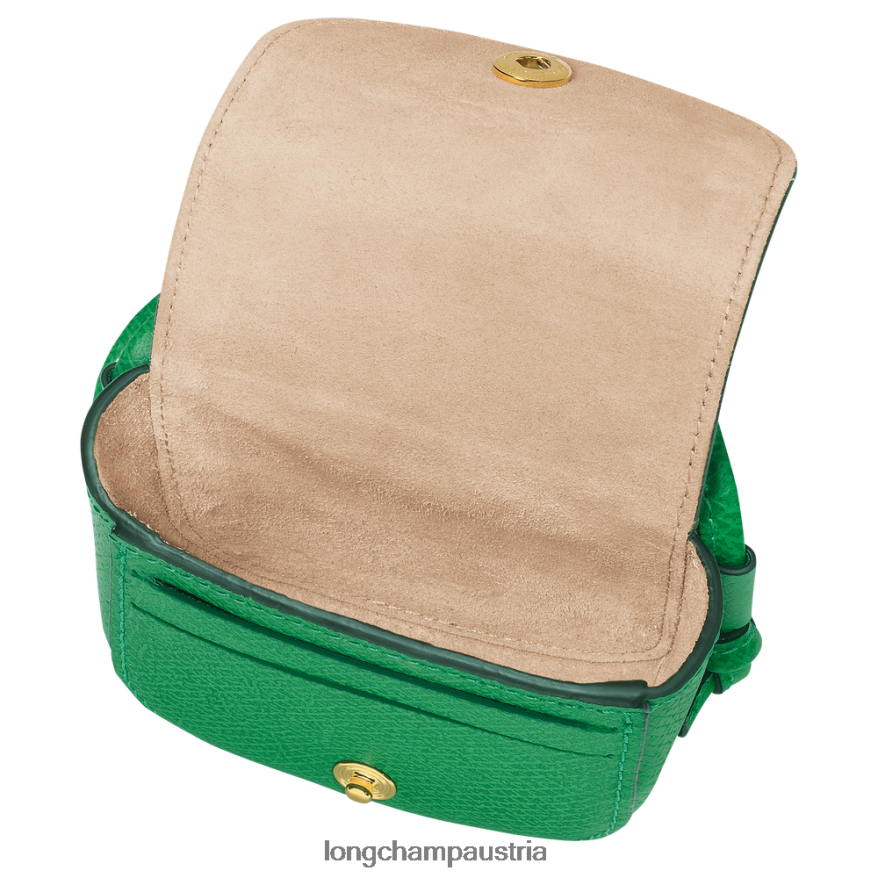 Lederwaren bei Longchamp Frauen Epure-Geldbörse mit Lederspitze Grün 2008BJ534