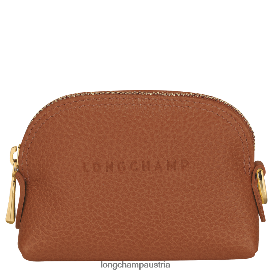 Lederwaren bei Longchamp Frauen Le Foulonne Geldbörse Karamell 2008BJ526