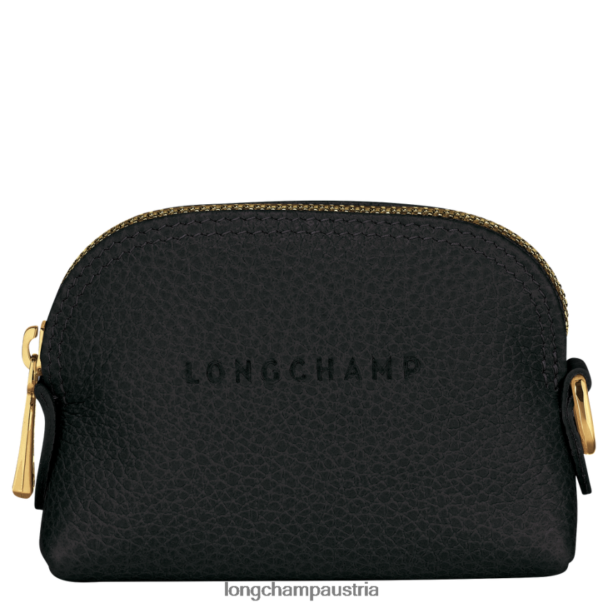 Lederwaren bei Longchamp Frauen Le Foulonne Geldbörse Schwarz 2008BJ524