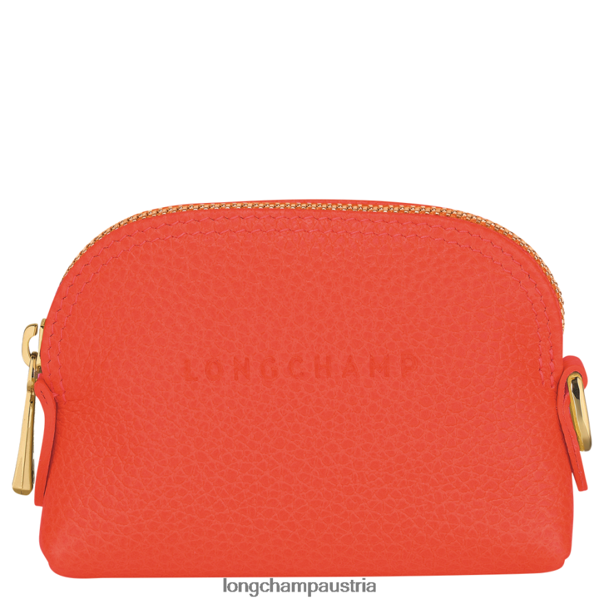 Lederwaren bei Longchamp Frauen Le Foulonne Geldbörse orange 2008BJ525