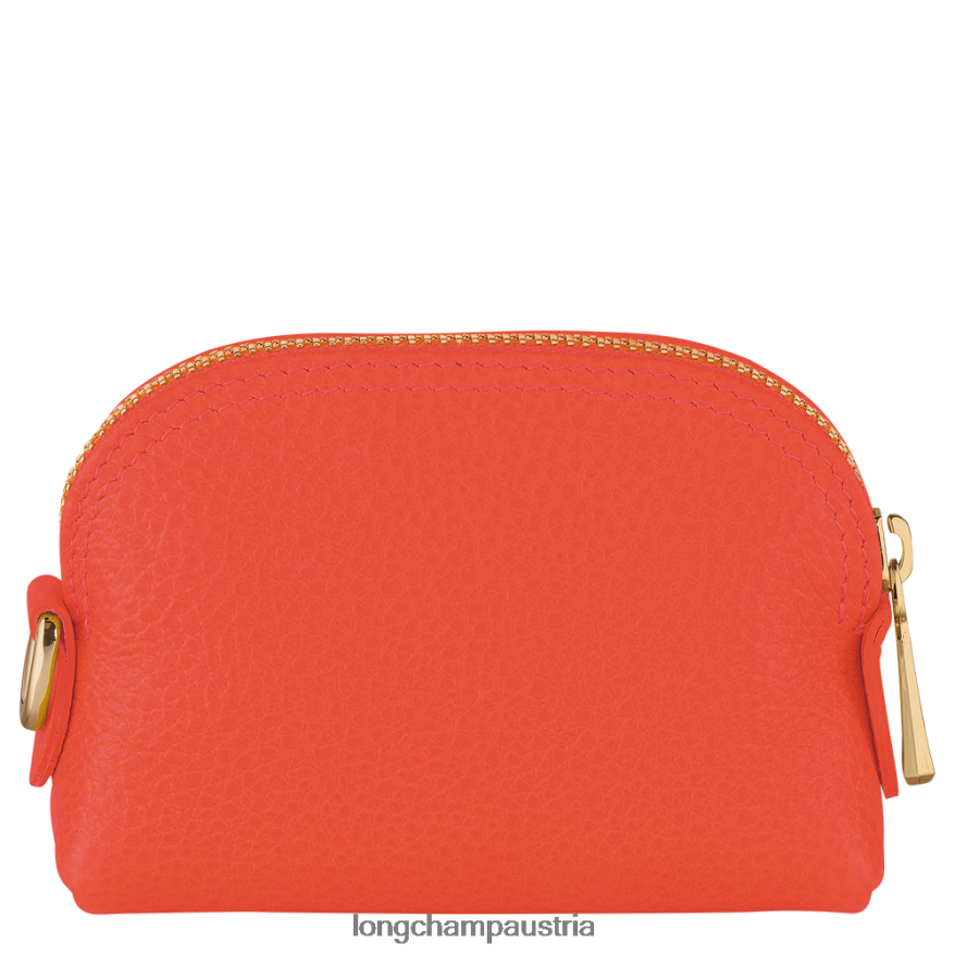 Lederwaren bei Longchamp Frauen Le Foulonne Geldbörse orange 2008BJ525