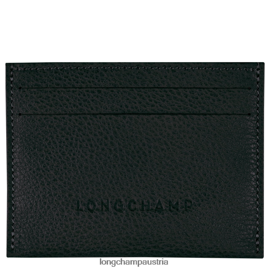 Lederwaren bei Longchamp Frauen Le Foulonne-Karteninhaber Schwarz 2008BJ643