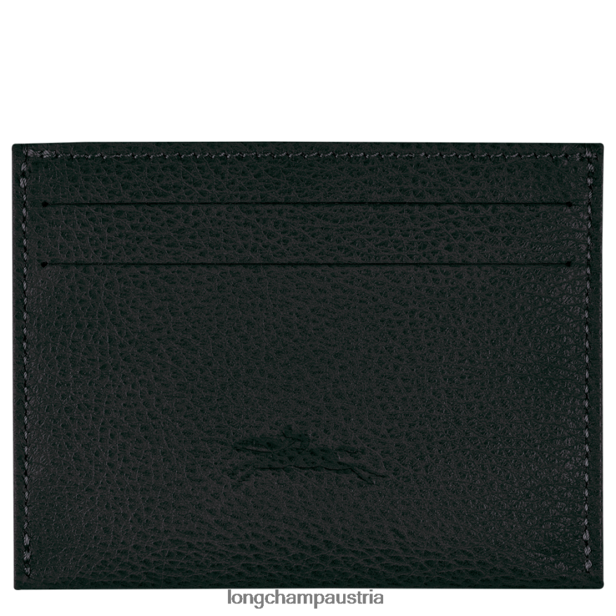 Lederwaren bei Longchamp Frauen Le Foulonne-Karteninhaber Schwarz 2008BJ643