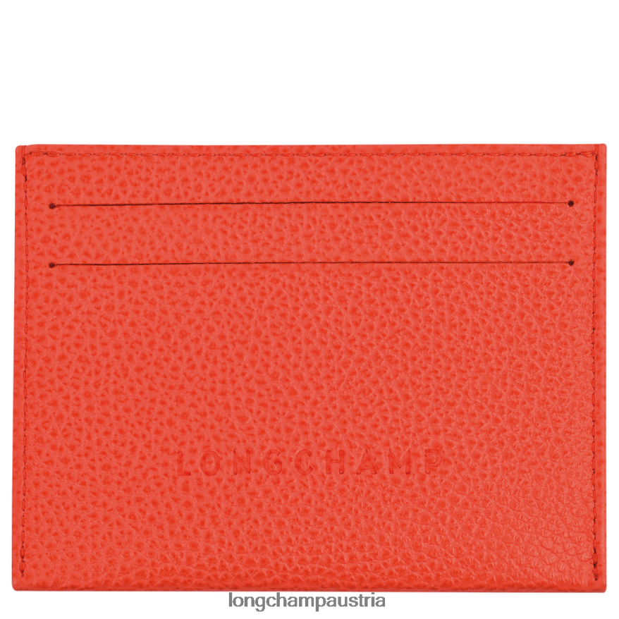 Lederwaren bei Longchamp Frauen Le Foulonne-Karteninhaber orange 2008BJ644