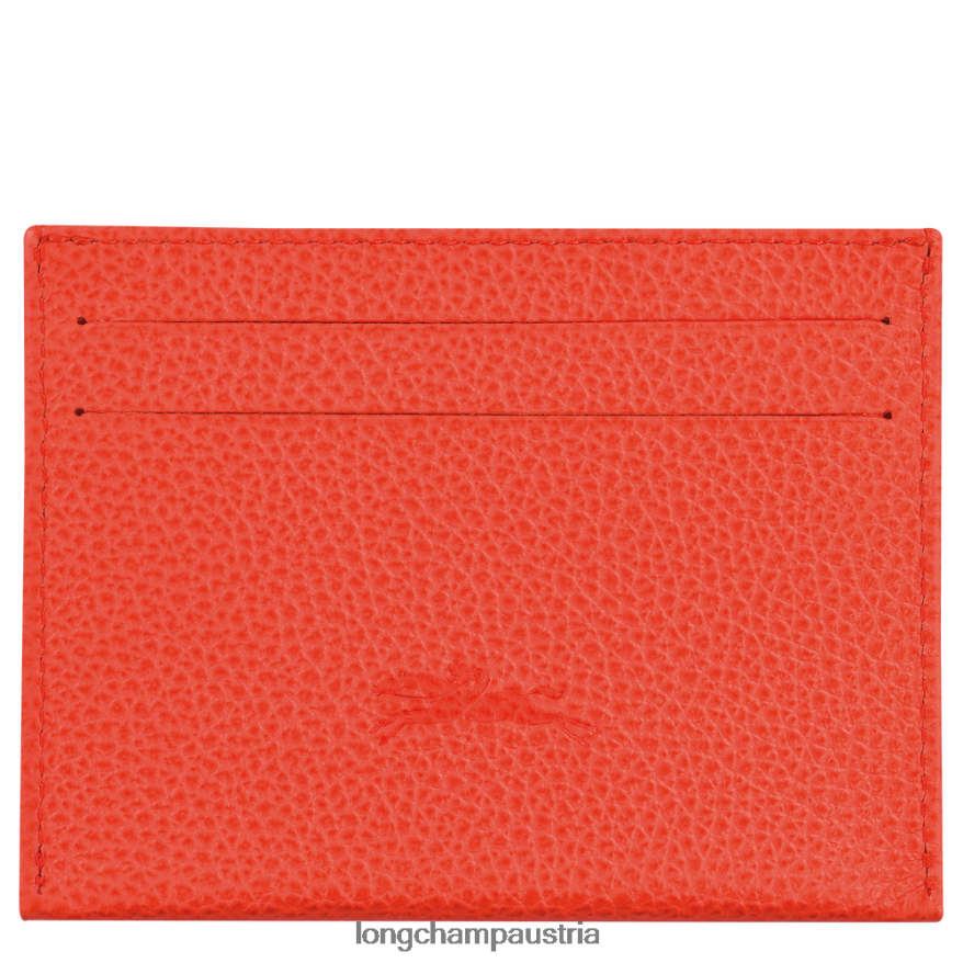 Lederwaren bei Longchamp Frauen Le Foulonne-Karteninhaber orange 2008BJ644