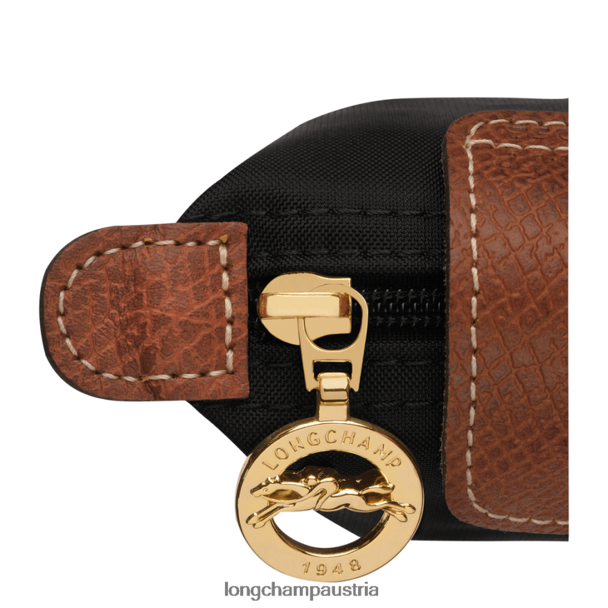 Lederwaren bei Longchamp Frauen Le Plage Original-Geldbörse Schwarz 2008BJ499