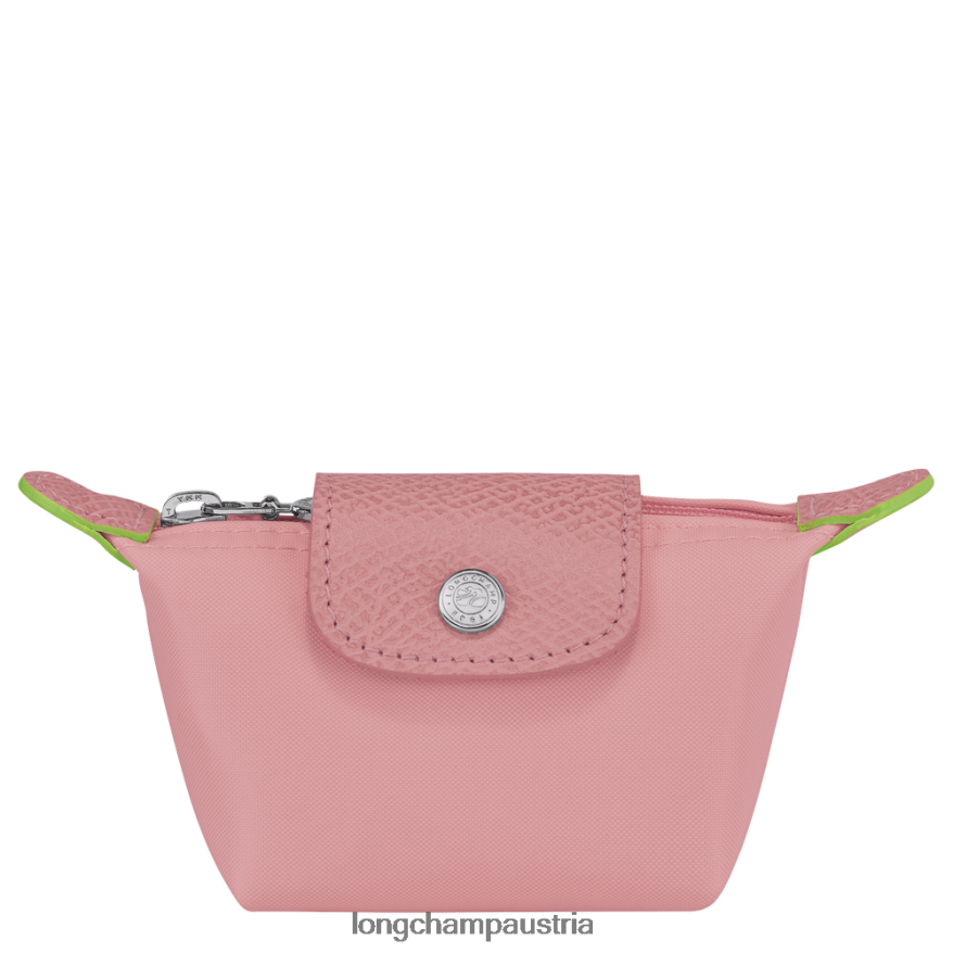 Lederwaren bei Longchamp Frauen Le Plage grüne Geldbörse Blütenblatt rosa 2008BJ512