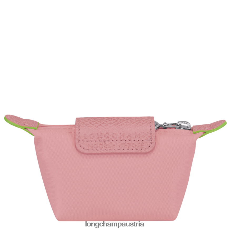 Lederwaren bei Longchamp Frauen Le Plage grüne Geldbörse Blütenblatt rosa 2008BJ512