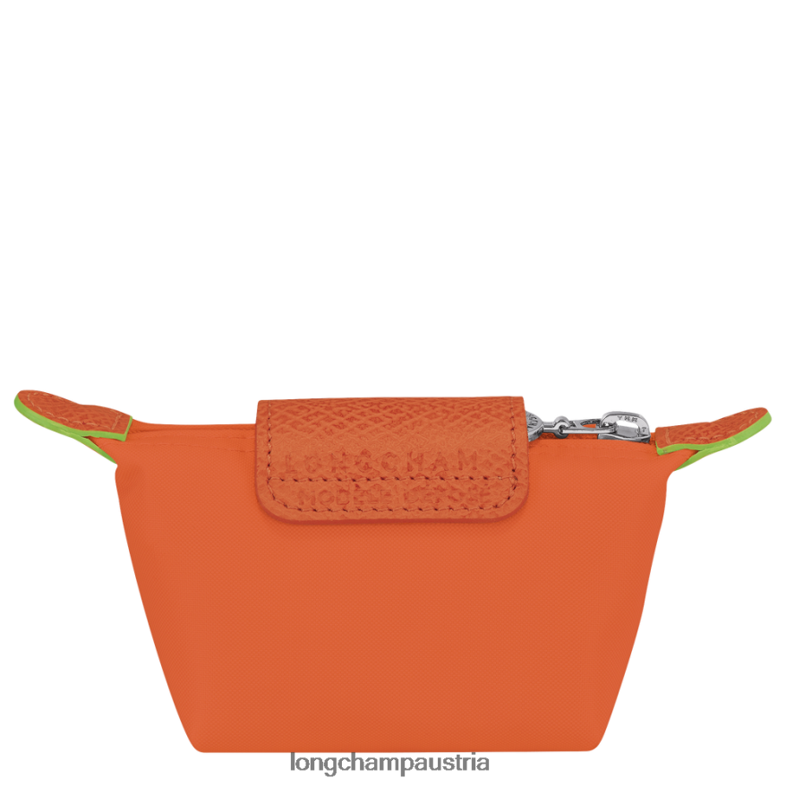 Lederwaren bei Longchamp Frauen Le Plage grüne Geldbörse Karotte 2008BJ511