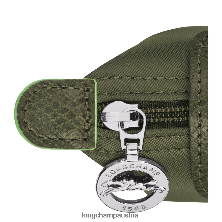 Lederwaren bei Longchamp Frauen Le Plage grüne Geldbörse Wald 2008BJ507