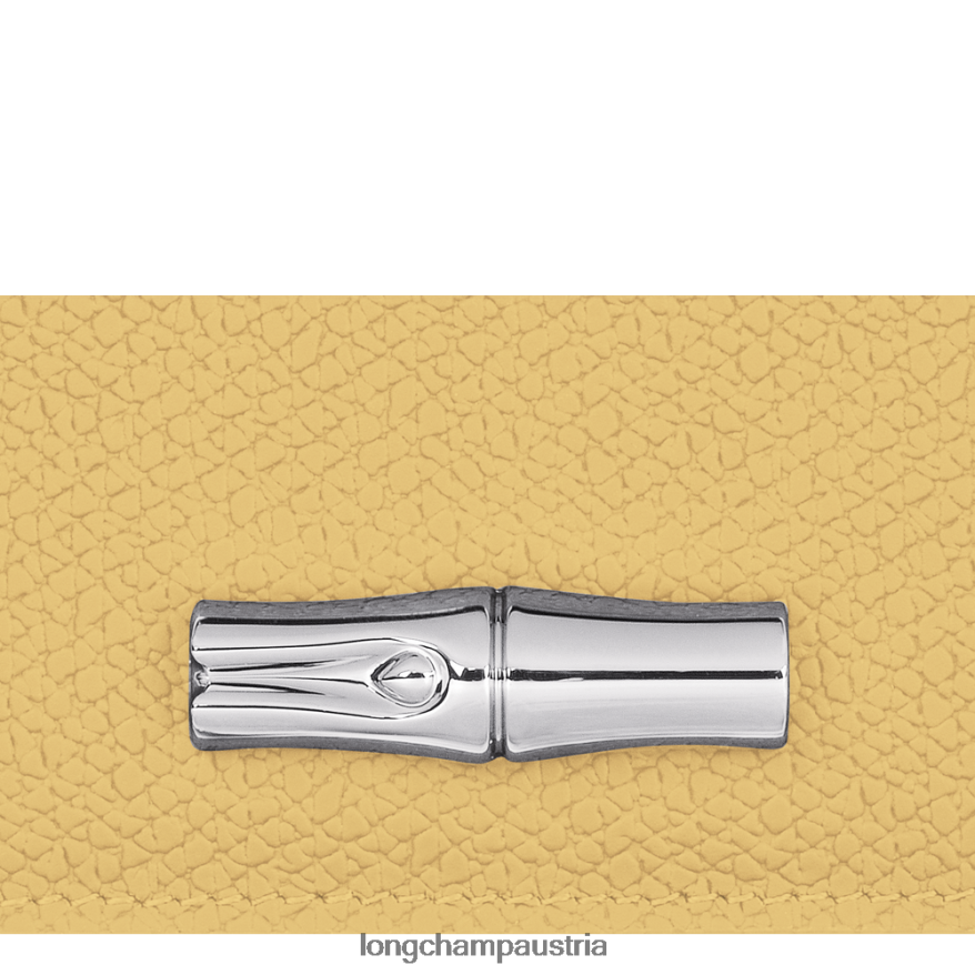 Lederwaren bei Longchamp Frauen Roseau-Kartenhalter Mais 2008BJ638