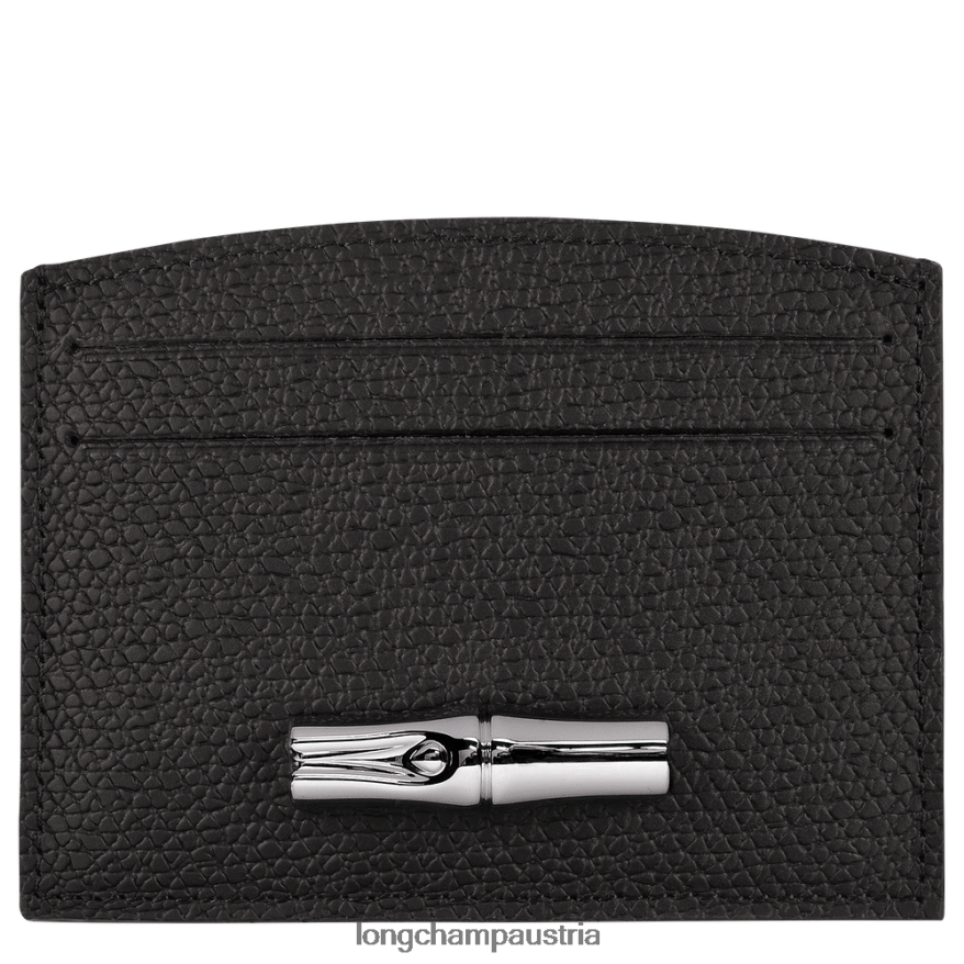 Lederwaren bei Longchamp Frauen Roseau-Kartenhalter Schwarz 2008BJ636 Lederwaren bei Longchamp Frauen Roseau-Kartenhalter Schwarz 2008BJ636