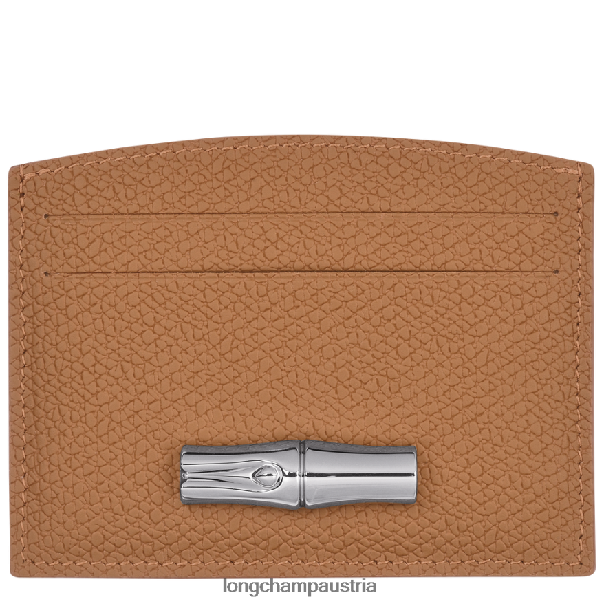 Lederwaren bei Longchamp Frauen Roseau-Kartenhalter natürlich 2008BJ637