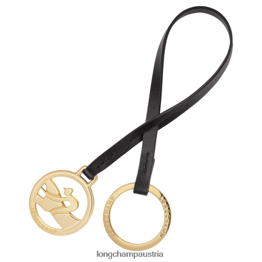 Lederwaren bei Longchamp Frauen Box-Trott-Schlüsselanhänger Schwarz 2008BJ740
