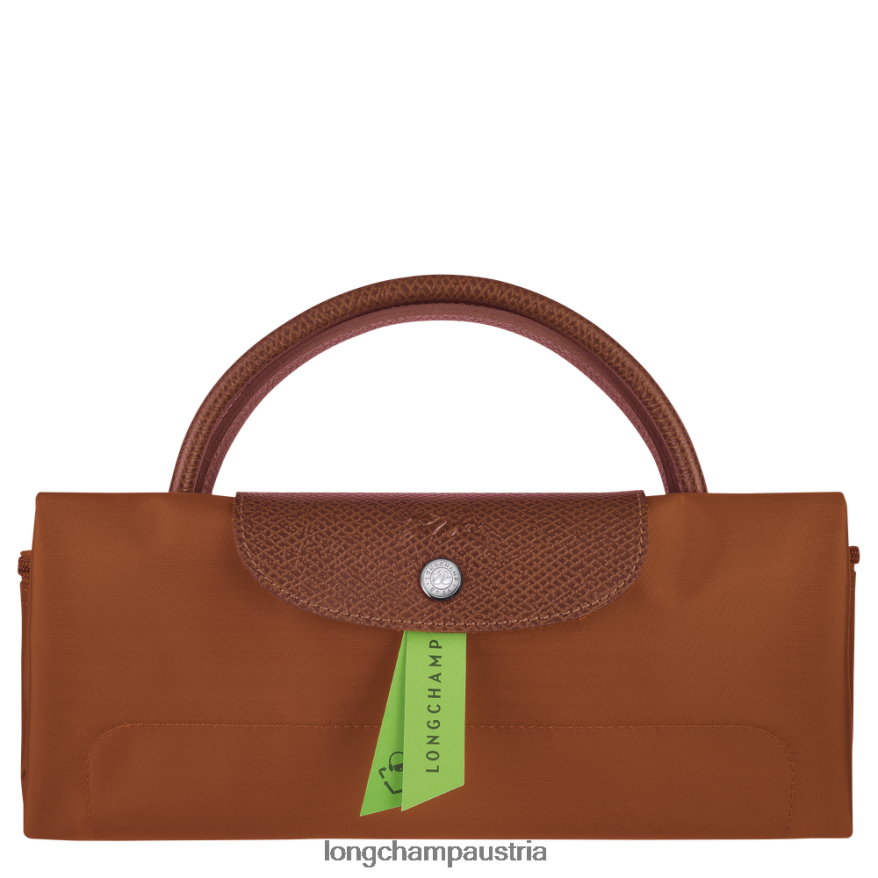 Taschen bei Longchamp Frauen Grüne Reisetasche von Le Plage Cognac 2008BJ788
