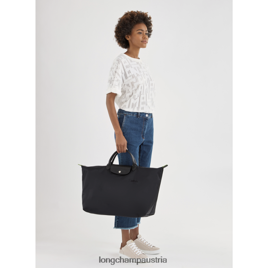 Taschen bei Longchamp Frauen Grüne Reisetasche von Le Plage Schwarz 2008BJ786