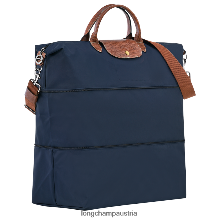 Taschen bei Longchamp Frauen Le Plage Original Reisetasche erweiterbar Marine 2008BJ821