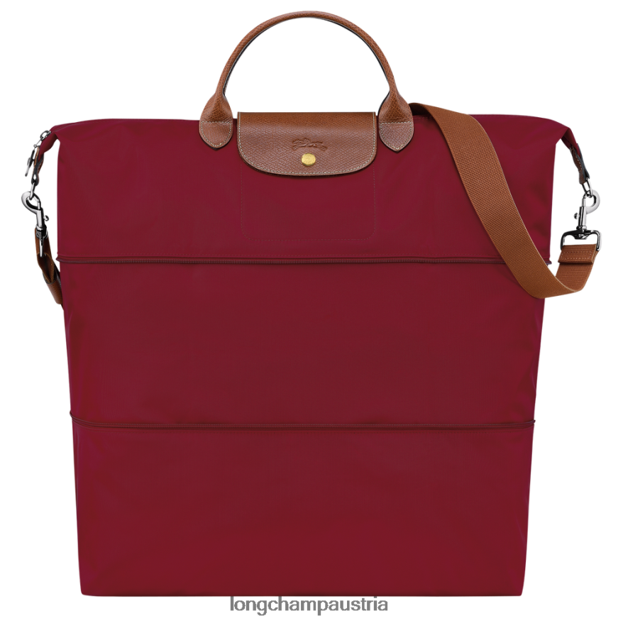 Taschen bei Longchamp Frauen Le Plage Original Reisetasche erweiterbar Rot 2008BJ820